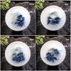 Blue and White Porcelain Tea Cups Set - Hand-Painted Landscape 4-Piece 40ml, Gongfu Chinese Tea Tasting Cups, Fine China