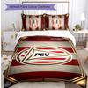 PSV Eindhoven FC Bedwäsche-Set 3-teilig Atmungsaktiv Bettbezug mit Kissenbezügen Dekorative Bettwäsche für Schlafzimmer Zuhause