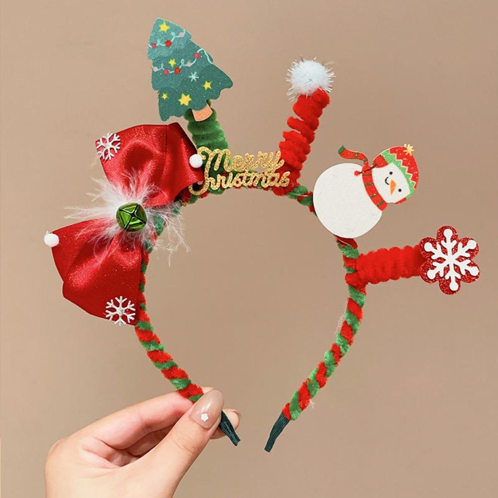 Plüsch LED Weihnachts-Stirnband Leuchtender Elch Haarreif Glitzer Geweih Stirnband Party Verkleiden Haarband Leuchtendes Neujahrs-Stirnband