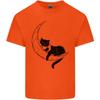 A Cat Reading a Book On the Moon Unisexs Light Cotton TShirt