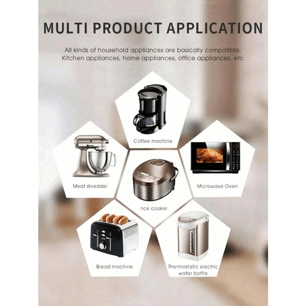 3pcs Solid Color Small Kitchen Appliance Cable Organizer Upgraded Kitchen Power Cord Organizer: No Drill Plug-In Cord Holder