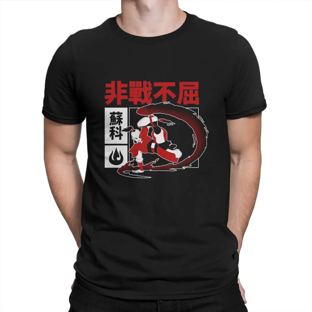 Zuko Kanji Feuerbändiger Herren T-Shirt T-The Last Airbenders Lustige T-Shirts Kurzarm Rundhals T-Shirts 100% Baumwolle Erwachsenenkleidung