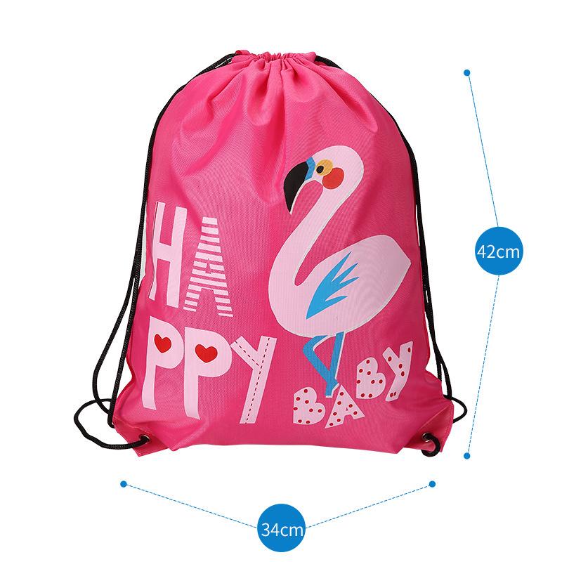 Cartoon Drawstring Sports Backpack - Canvas Football Fitness Bag