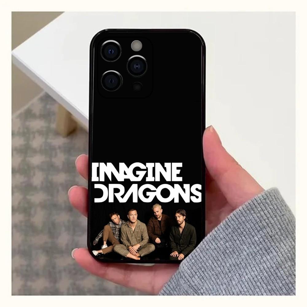 Imagine D-Dragons Band Phone Case For Apple iPhone 15,14,13,12,11,Pro,X,XS,Max,XR,Plus,Mini Soft Black Cover