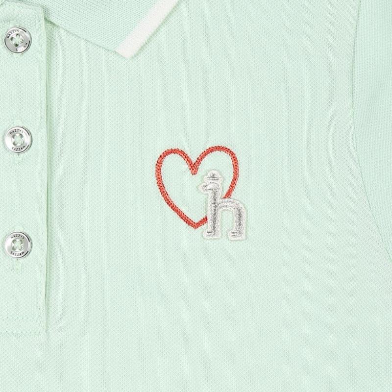 [hedges Kids] Rochie Pique Organică cu Mânecă Lungă Verde Hus02na53m Gn