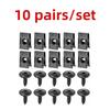 10/20/50pairs Screws Plus Metal U-Bolt Clips for Car Body Bumper Baffle Fasteners Threaded Clips Engine Hood Chassis Hood