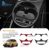 Echte zachte koolstofvezel sticker voor Fiat 500/Abarth 595/695 2016 2017 2018 2019 2020 2021 2022 2023 2024 LHD RHD Bekerhouder Frame