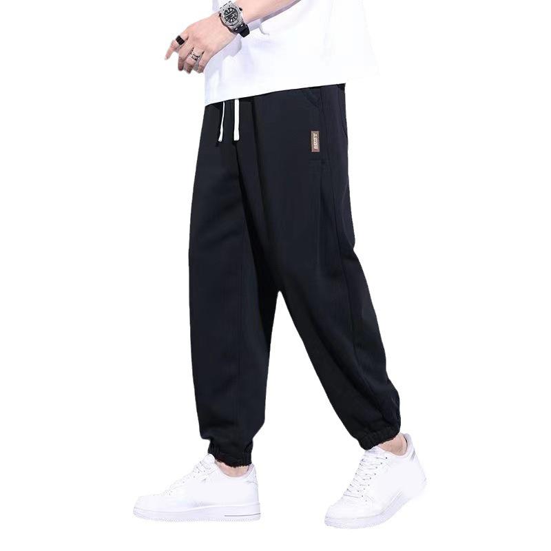 Plus Size Men's Sweatpants Sportswear Elastic Waist Casual Baggy Pants Black Grey Joggers Male Loose Trousers