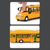 Bus, with Sounds and Lights Pull Back Door Toy Collectable Vehicles Key Bus for Boys