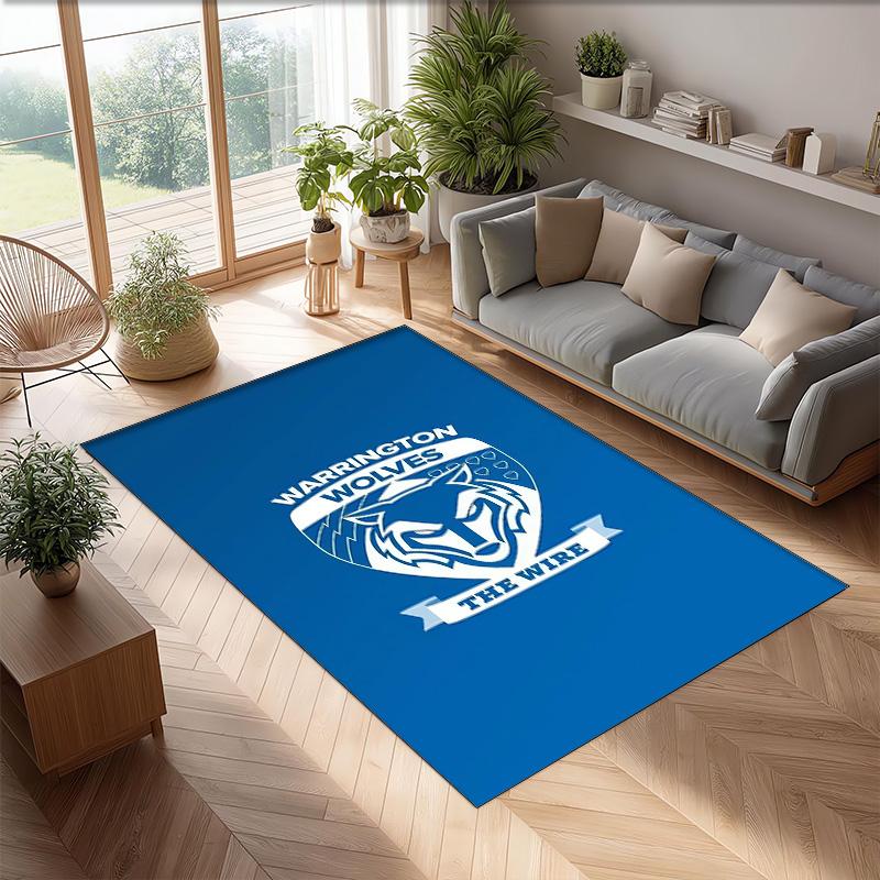 Warrington Wolves Crystal Velvet Carpet Soft Anti?Slip Floor Mat Comfortable Home Living Room Bedroom Decor Rug