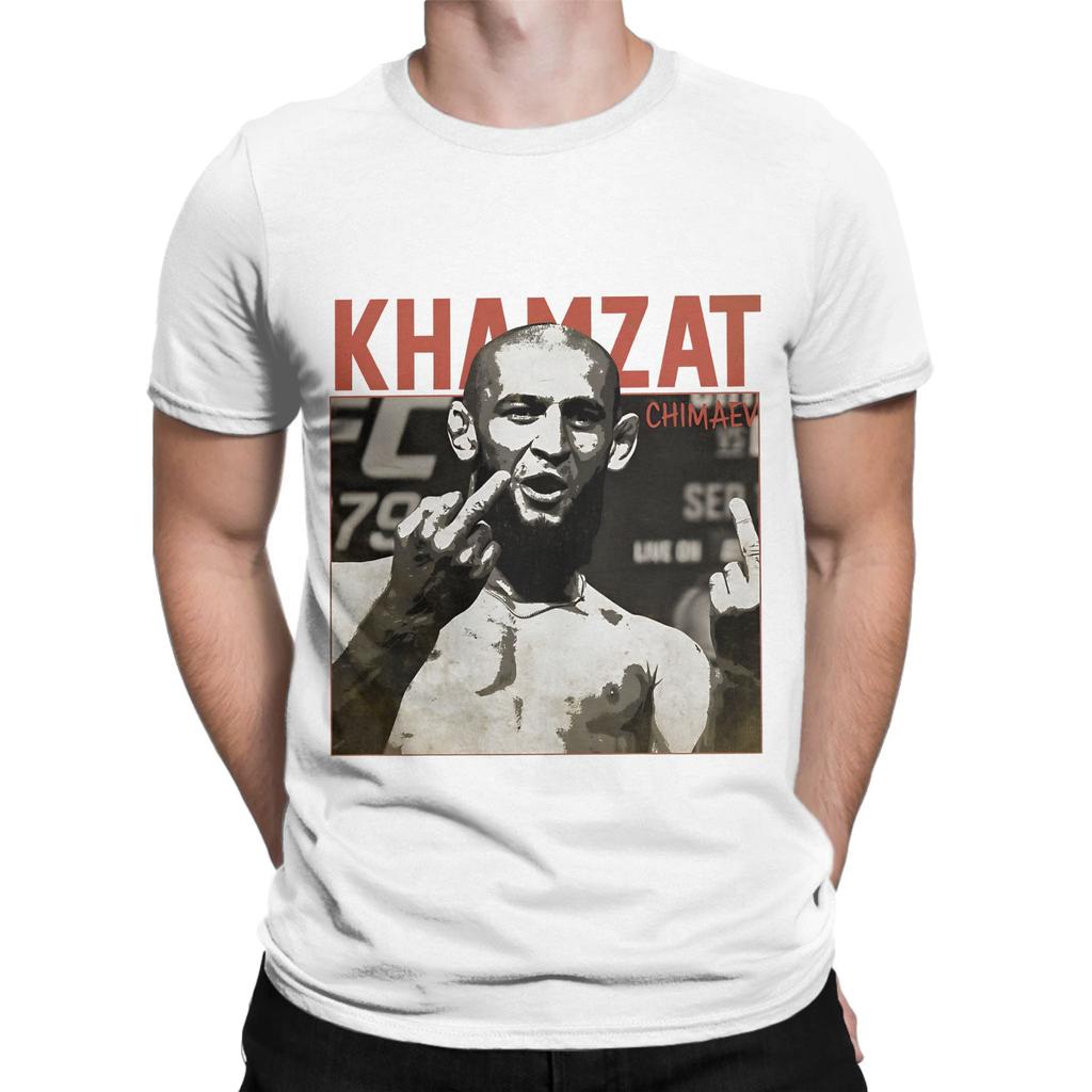 Khamzat Chimaevs TShirt for Unisex Funny Pure Cotton Tee Shirt Round Neck Short Sleeve T Shirt 4XL 5XL 6XL Tops