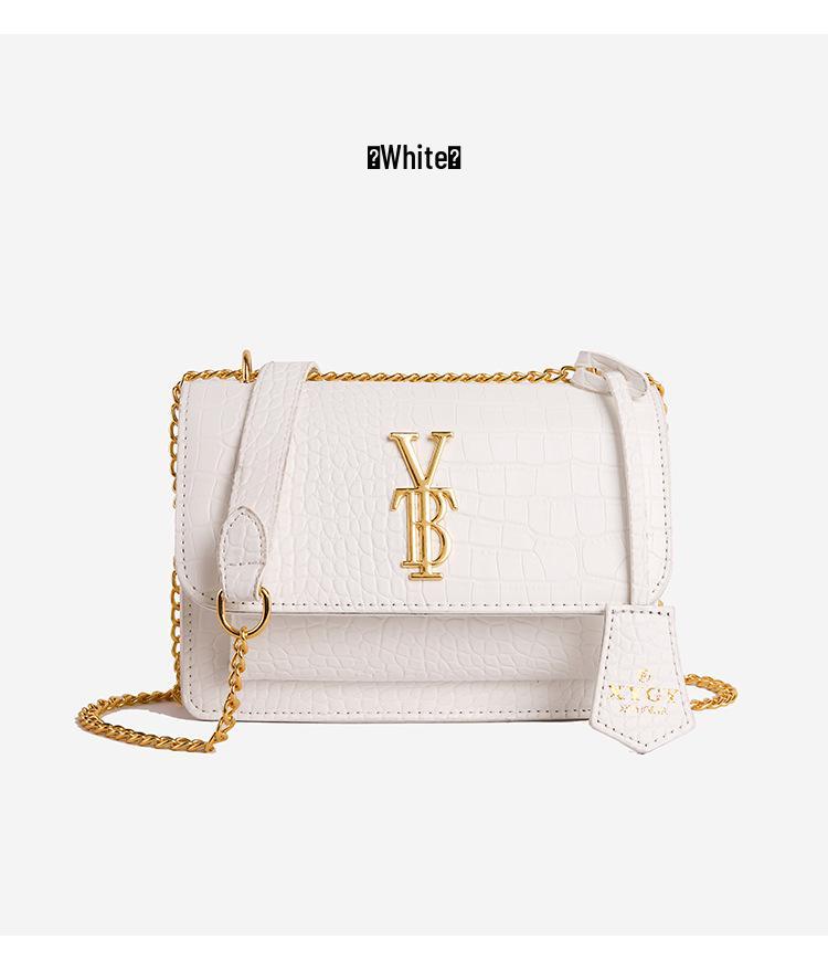 Elegante 2025 Herbst/Winter Krokodilmuster Kettentasche - Retro Europäischer & Amerikanischer Stil, Vielseitiges Schulter- & Umhänge-Design für Damen