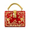 Acrylic dinner bag hollow metal engraved diamond-encrusted handbag shoulder messenger women's bag