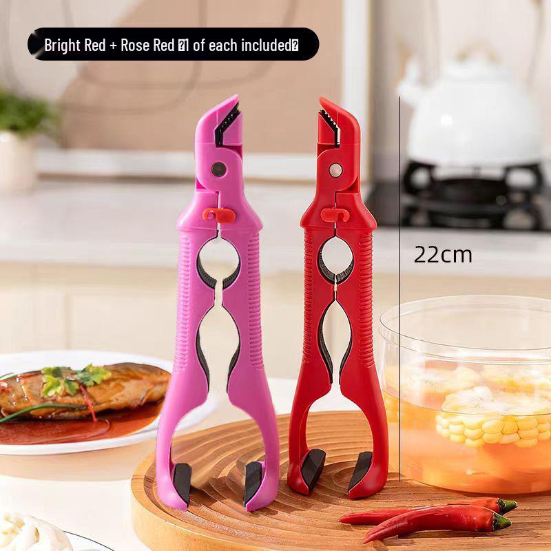 Three-in-One Non-Slip Silicone Bowl Tongs - Anti-Scald Household Plate Lifter