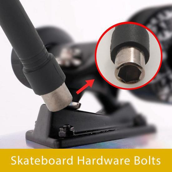 Skateboard-Schraubenschlüssel, multifunktionaler T-Typ L-Typ-Sechskantschraubendreher, robust, tragbar, für Kinder, Skate-Werkzeuge, Skateboard-Longboard-Zubehör