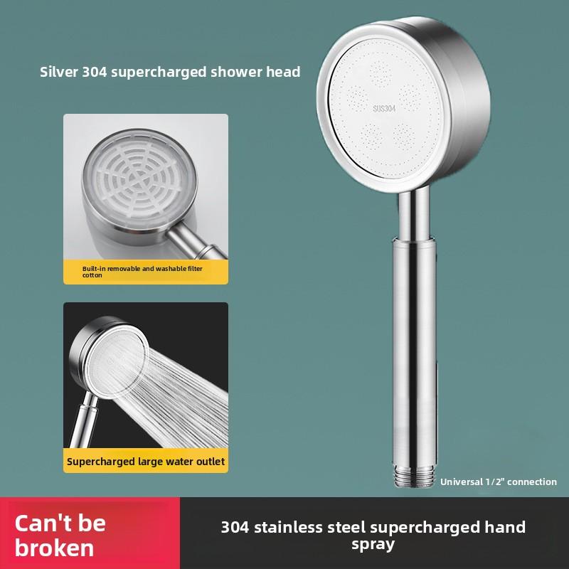 

Насадка для душа под давлением из нержавеющей стали 304, Набор шланга для душа под давлением для ванной комнаты «Маленькая талия» A