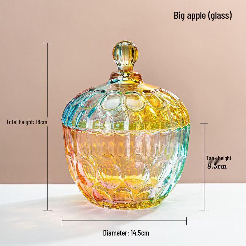 Qianxing Electroplated Colorful Glass Storage Jar