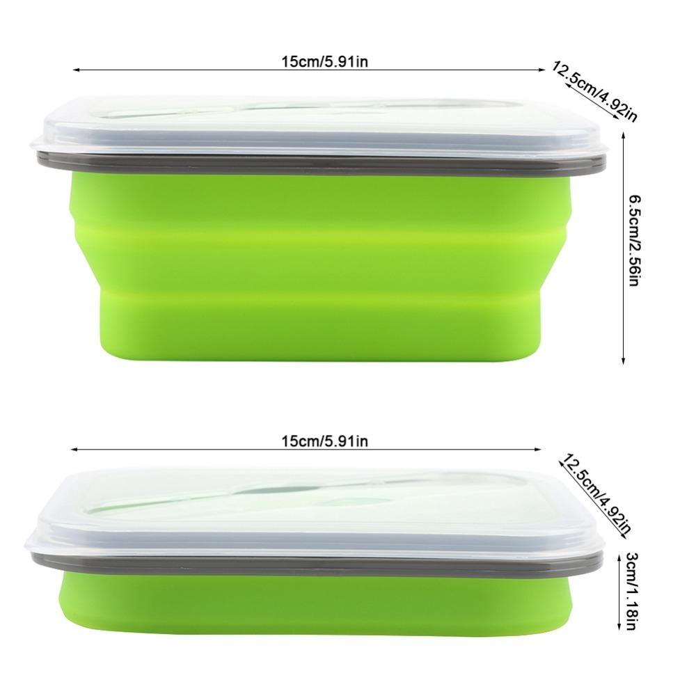Silicone Collapsible Lunch Box 600ml Portable Storage Bowl  For Outdoor Travel