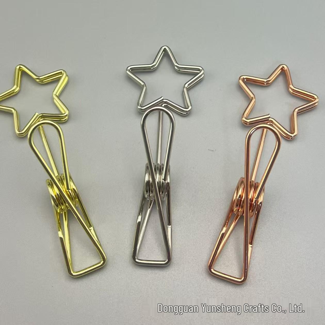 

Креативные металлические зажимы в форме звезды для заметок, фотографий, меню и сообщений