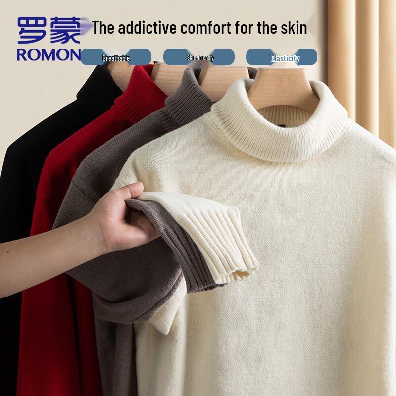 

ROMON Men s High-Neck Anti-Pilling Knit Sweater 2XL