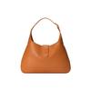 Gucci Aphrodite Series Shiny Gold Tone Double G Logo Zipper Closure Leather Crescent Bag Women Handbags 726274-AAA9F-2316