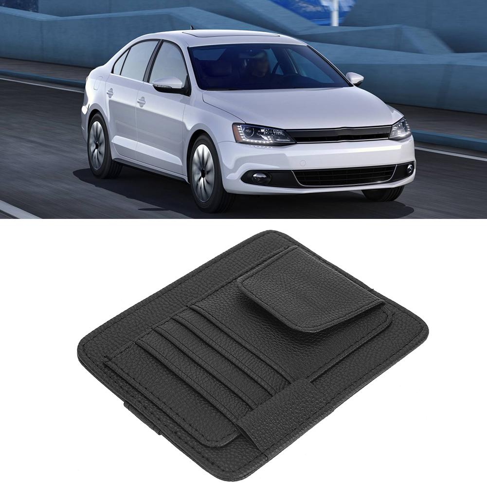 Multi Purpose Car Visor Organizer Sun Visor Storage Holder Pouch Card Bill Storage Bag