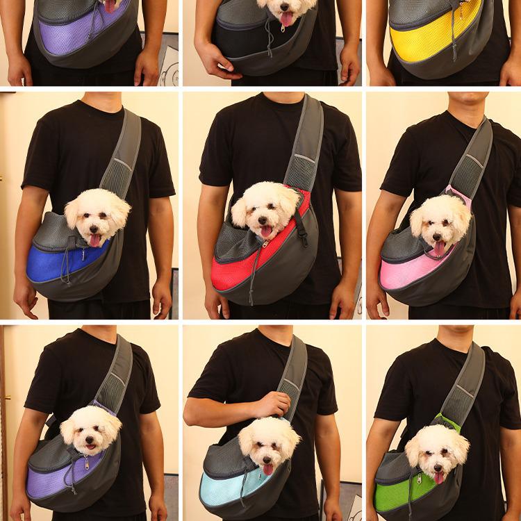 Breathable Mesh Crossbody Pet Backpack for Small Dogs & Cats
