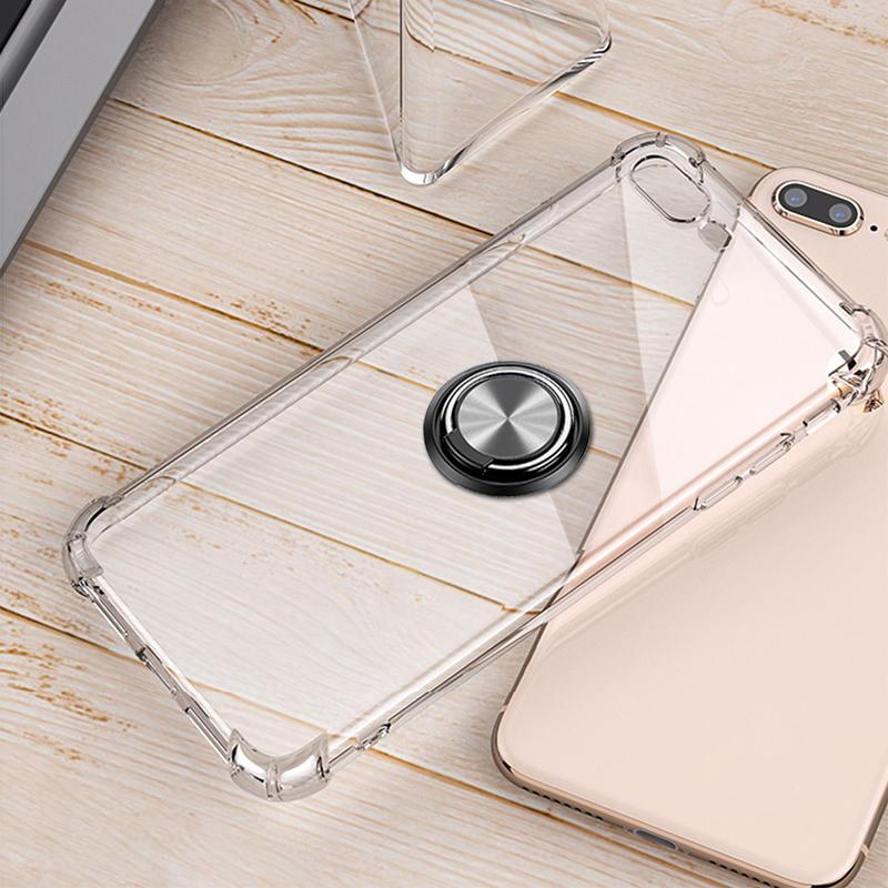 For VIVO X300 Case Ring Holder Phone Case Ultra Thin Transparent Car Navigation Silicone Clear Cases For VIVO X300 Pro Phone Casing