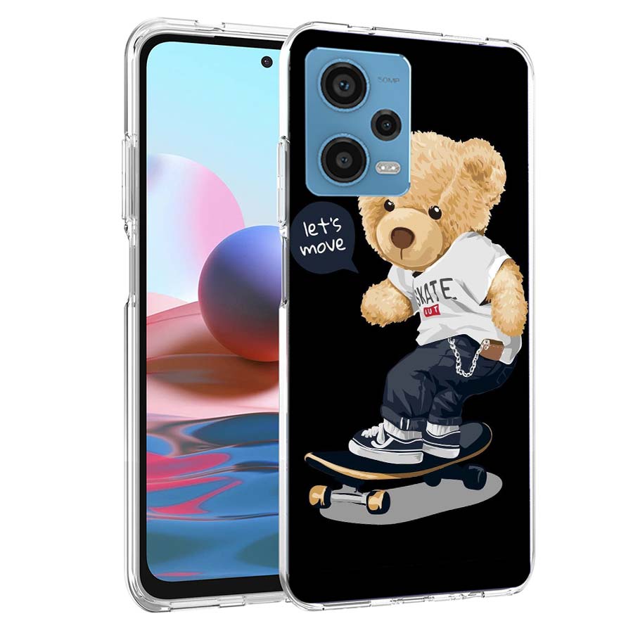 

Cool Teddy Bear Fashion Selfie Phone Case For Redmi Note 13 12 14 15 Pro Plus 13R 11 11T 11E 11S 10 Pro 10S 9 9S Cover Cell Clea Redmi Note 13 Pro 5G