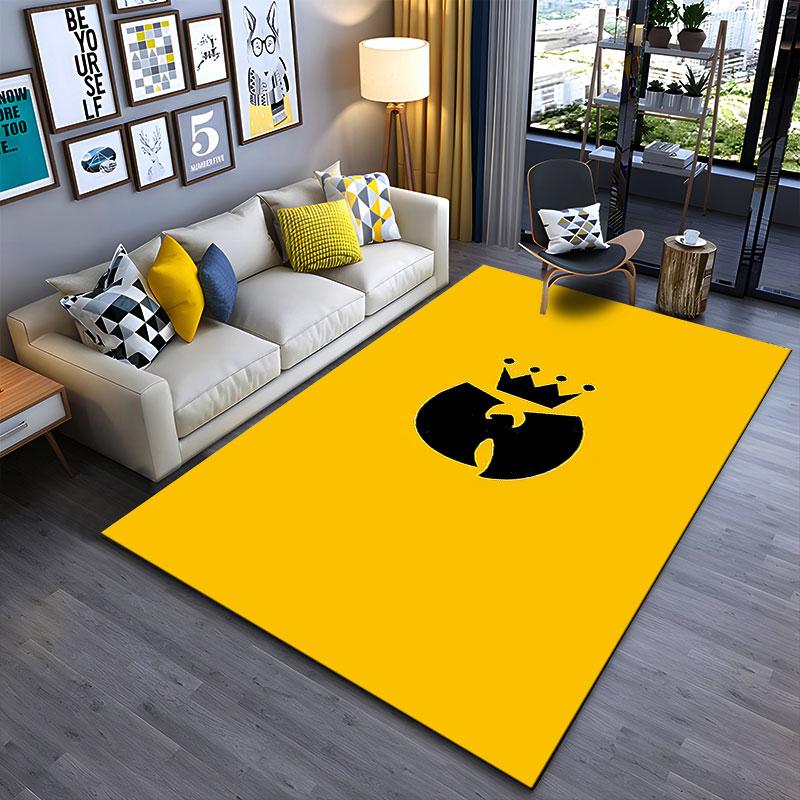Yellow Carpet with Crown Logo suitable as a non-slip mat for the living room or bedroom sofa