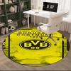 1 buc. covor rotund Design Minge de Fotbal Bvb Covor Rotund pentru Zonă Imprimat, Covor pentru Casă Birou, Covor Rotund pentru Scaun, Covor Decorativ Cadouri pentru Fani Cadou de Crăciun