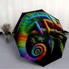 1pc Chameleon Colors Automatic Folding Umbrella   Compact 8 Rib Design, Durable Iron Frame for Travel, Outdoor,  a0920096