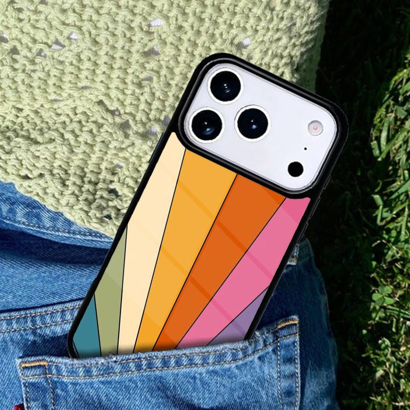Retro Stripes Aesthetic Vintage Phone Case For iPhone 17 AIR 16 Pro Max 15 14 Pro 11 12 13 Shockproof Silicone Cover