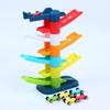 Toddler Car Sliding Ramp Toy with Mini Cartoon Cars Multi Layer Tracks BPA Free Smooth Surface Play Set for 1-3 Year Old Baby Boys Girls
