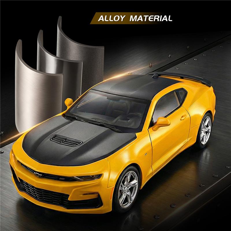 AABKB1 1:18 Chevrolet Camaro Alloy Sports Car Model Diecasts Metal Track Racing Vehicles Car Model Sound Light Simulation Kids Toy Gift
