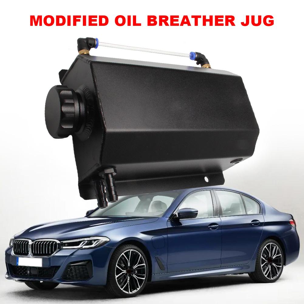 2L Radiator Coolant Overflow Bottle Aluminum Alloy Radiator Overflow Coolant Can Universal Polished Reservoir Car Accessories