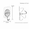 10PCS Transparent No Damage Hooks Heavy Duty Stick On Hooks Multi-Purpose Adhesive Wall Hooks  Door