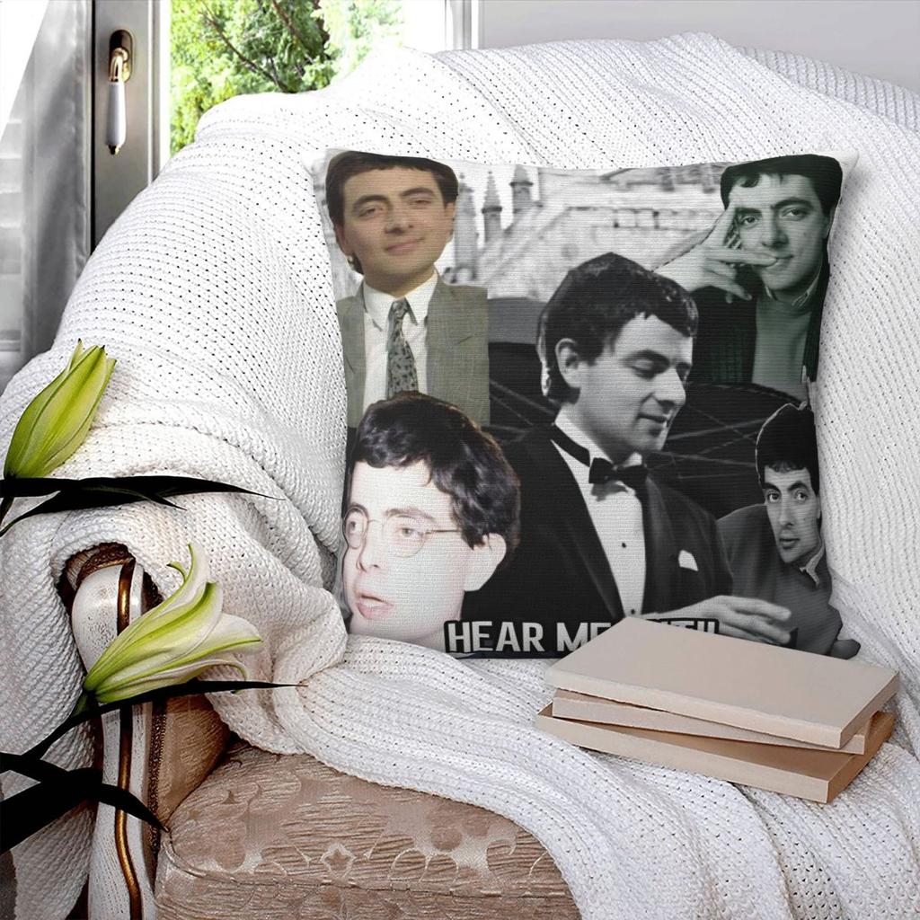 Cartoon Mr. Bean Rowan Atkinson Comedian Pillow Cover Cushion Cover Soft Pillow Case Pillowcases For Wedding Party Home Decor
