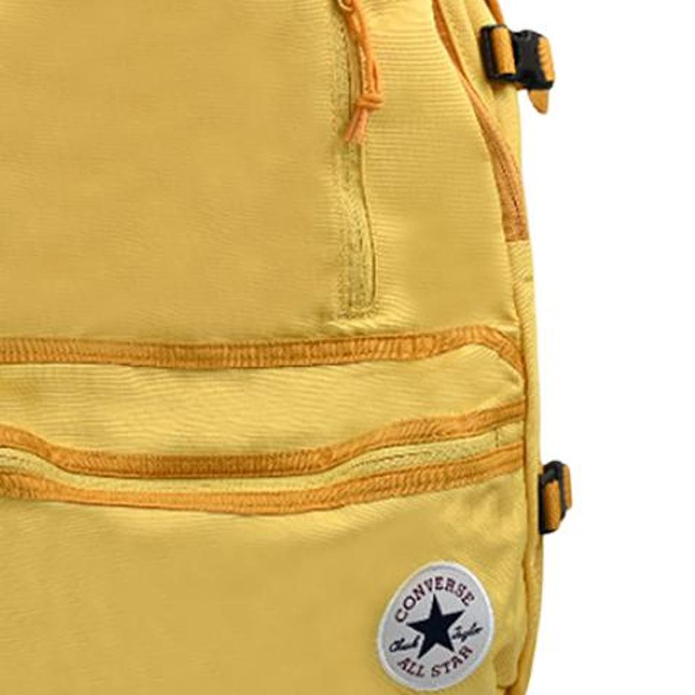 Converse Logo Zipper Closure Polyester Backpack Unisex Backpack Yellow 10021138-A27