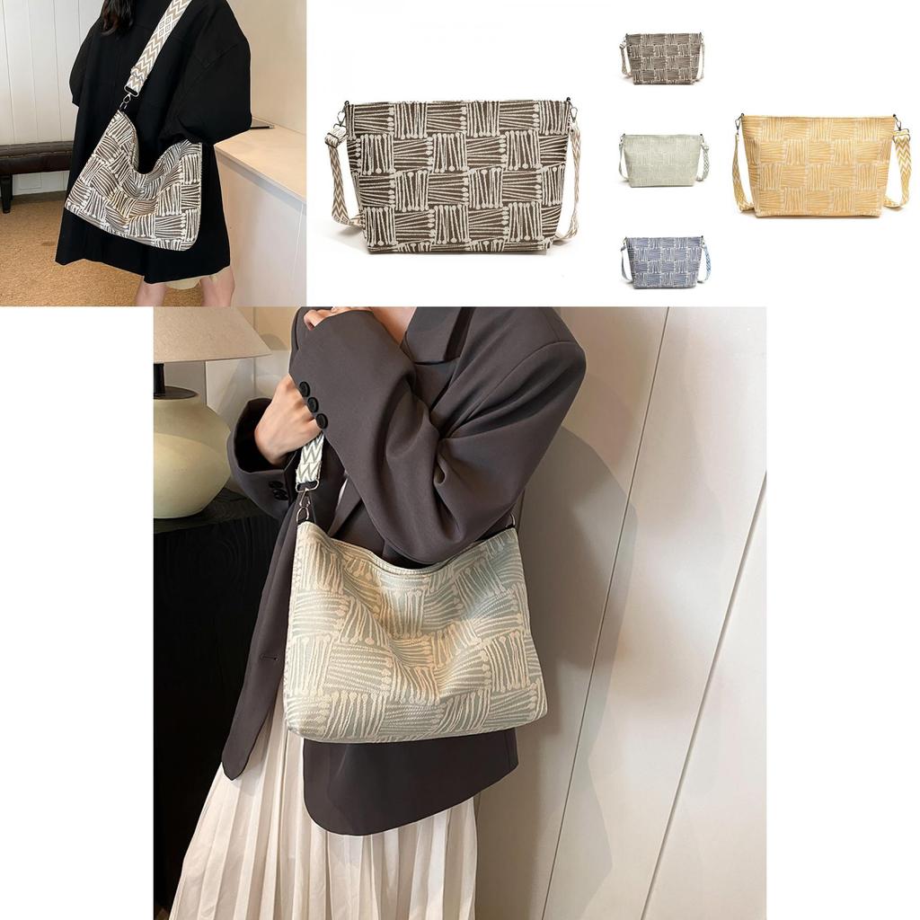 Stylish Commuter Tote Bag 2024 New Striped Design For Women In Versatile Colors