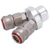2 Way Connector Chrome Plated Pneumatic Component Carbon Steel G1 4in Thread Quick Coupler