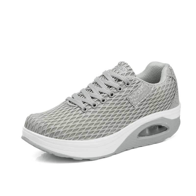 8 Spring new breathable big net rocking shoes women's fashion sports casual shoes mesh platform women's shoes