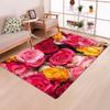 Girls Room Mat Household Door Mat Rose Rug Multicolor Pink Red Wedding Blanket Non-slip Living Room Rug