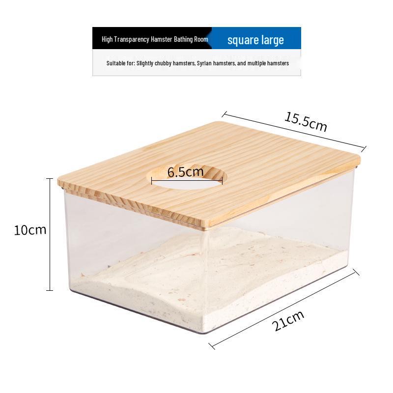 

Большая акриловая ванная для хомяка: Прозрачный песочный бассейн двойного назначения для купания и туалета