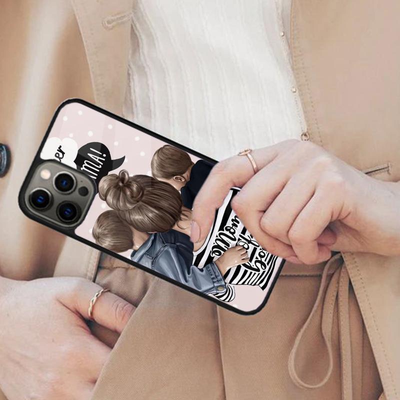 

Super Dad Mom Baby Girl Twin Magnetic Phone Case For APPLE iPhone 17 Air 16 14 13 12 Pro Max 15 Plus Wireless MagSafe Cover iPhone 13mini