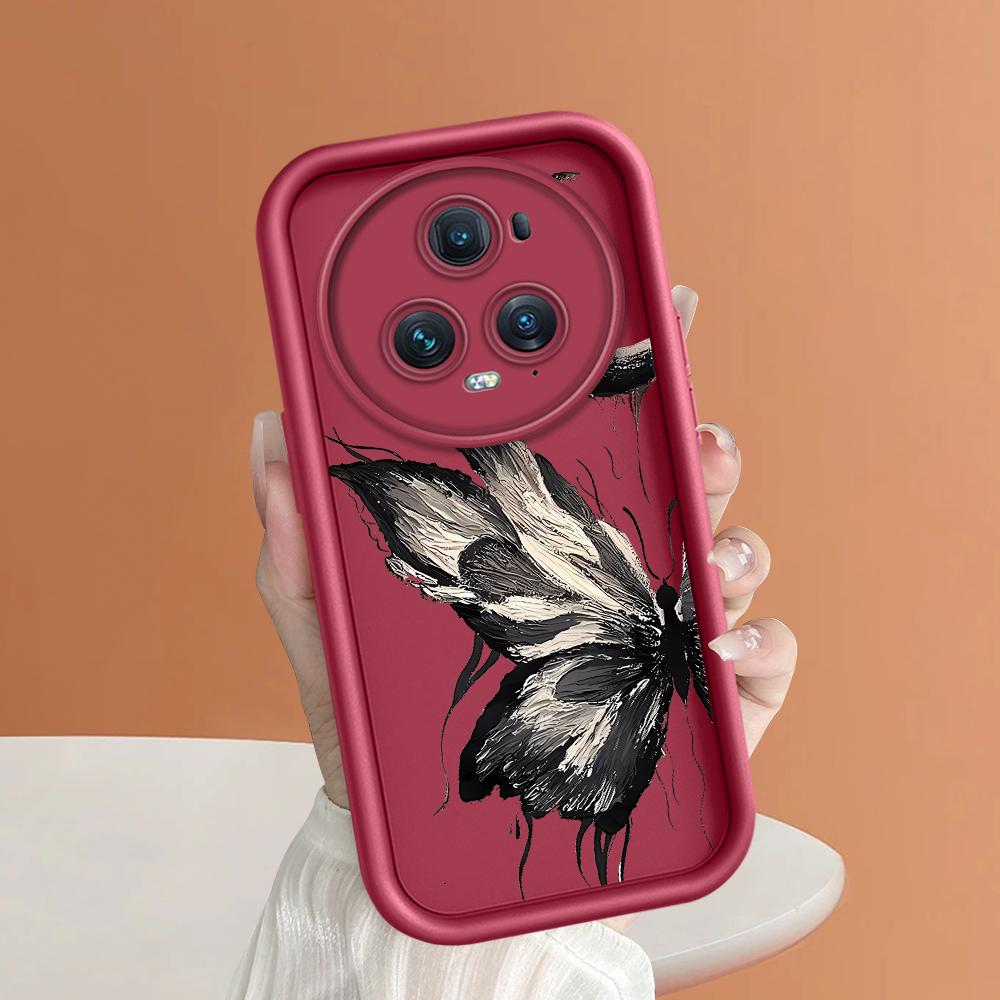 

Мягкий силиконовый квадратный чехол с рисунком лестницы для телефона, полное покрытие, противоударный защитный резиновый чехол для камеры для Huawei Honor Huawei P50 Pro темно-красного