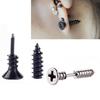 Unisex Punk Gothic Unika rostfritt stål Hel skruv Solid Ear Studs örhängen
