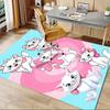 Office Rug Aristocats, Kittens Theme 3D Printed Anti-Slip Rug-Machine Washable for Living Room