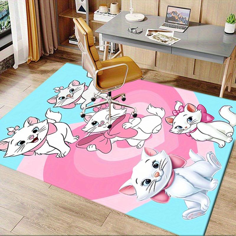 Office Rug Aristocats, Kittens Theme 3D Printed Anti-Slip Rug-Machine Washable for Living Room