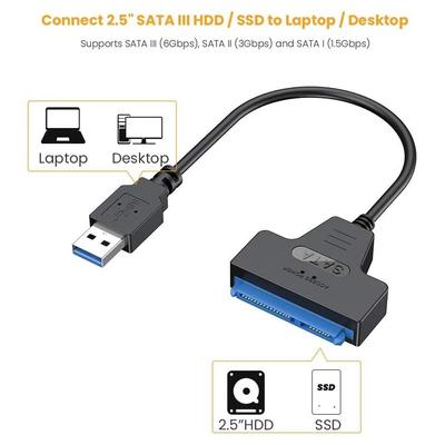 LED Indicator 2.5 Inch USB3.0/2.0 USB To SATA Hard Disk Adapter Hard Disk Driver Adapter Cable